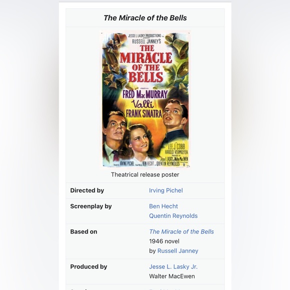 Miracle of the Bells, antique book printed in 1946 - Picture 11 of 11